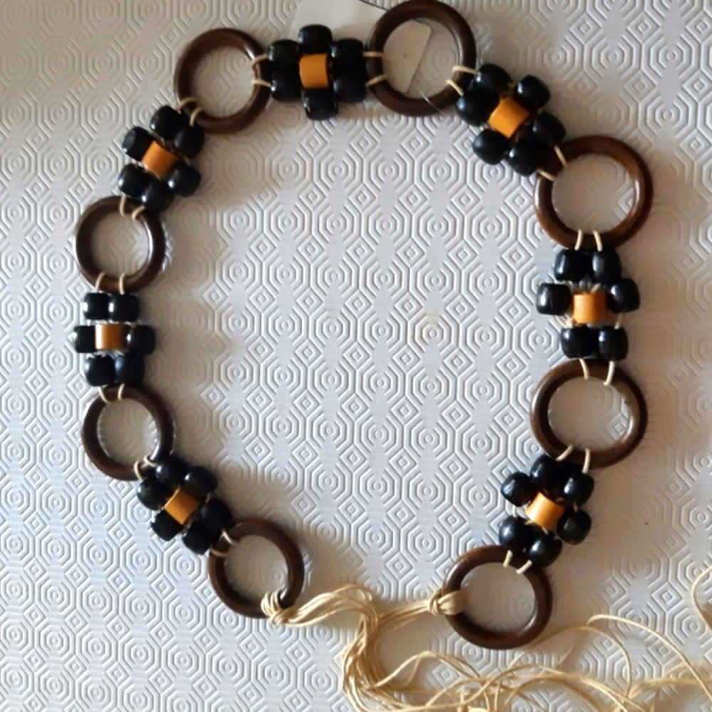 Vintage Boho wood belt